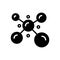 Black solid icon for Biophysics, physicist and biosensors
