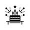 Black solid icon for Birthday, decoration and event