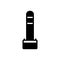 Black solid icon for Bollard, buoy and vessel