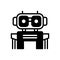 Black solid icon for Bot, robotics and chatbot