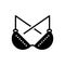 Black solid icon for Bras, underwear and lingerie