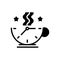 Black solid icon for Breaktime, relaxing and coffee