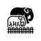 Black solid icon for Breeding, reproduction and animal