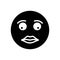 Black solid icon for Briefly, emoji and glance