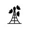 Black solid icon for Broadcasting, propagation and transmission