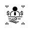 Black solid icon for Brokerage, broking and mediation