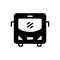 Black solid icon for Bus, carriage and carry