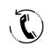 Black solid icon for Callback, communication and telephone