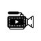 Black solid icon for Camcorder, video and recorder