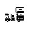 Black solid icon for Carriers, bearer and conveyor