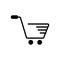 Black solid icon for Cart, trolley and shopping
