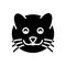 Black solid icon for Cat, animal and pet