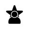 Black solid icon for Celebrity, magnate and fame