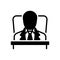 Black solid icon for Ceo, manager and director