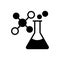 Black solid icon for Chemistry, atomic and chemical