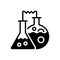 Black solid icon for Chemistry, pathology and laboratory