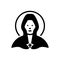 Black solid icon for Christina, christian and christianity