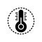 Black solid icon for Cold, thermometer and temperature