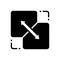 Black solid icon for Combine, integrate and interlocking