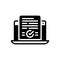 Black solid icon for Completely, totally and file