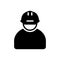 Black solid icon for Construction,  worker and engineer