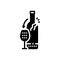 Black solid icon for Consume, wine and consume