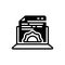 Black solid icon for Content Management, gratified and willing