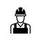 Black solid icon for Contractor, occupier and builder