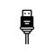 Black solid icon for Cording, protecting and plug