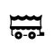 Black solid icon for Covered, wagon and caravan