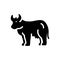 Black solid icon for Cow, farming and bossy