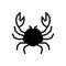 Black solid icon for Crab, animal and sea