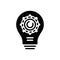 Black solid icon for Creative Production, innovative, inventive