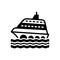 Black solid icon for Cruise, ship and travel