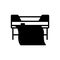 Black solid icon for Custom Printing, printer and copierprinter