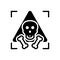 Black solid icon for Dangerous, menacing and unsafe