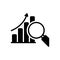 Black solid icon for Data Analysis Symbol, analysis and research