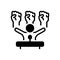 Black solid icon for Democracy, republic and gesture