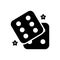 Black solid icon for Dice, entertainment and gaming