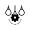 Black solid icon for Differ, distinguish and separate