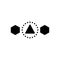 Black solid icon for Differ, other and discontiguous