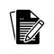 Black solid icon for Dissertation, treatise and tractate