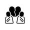 Black solid icon for Divorce, breakup and couple