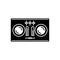 Black solid icon for Dj Remote, soundboard and electronic