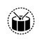 Black solid icon for Drum, drummer and music