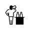 Black solid icon for Drunk, fluffy and drunken