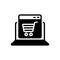Black solid icon for Ecommerce, online and shopping