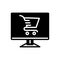 Black solid icon for Ecommerce, shopping and digital