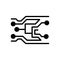 Black solid icon for Electronics, technology and circuits