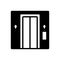 Black solid icon for Elevator, lift and entrance